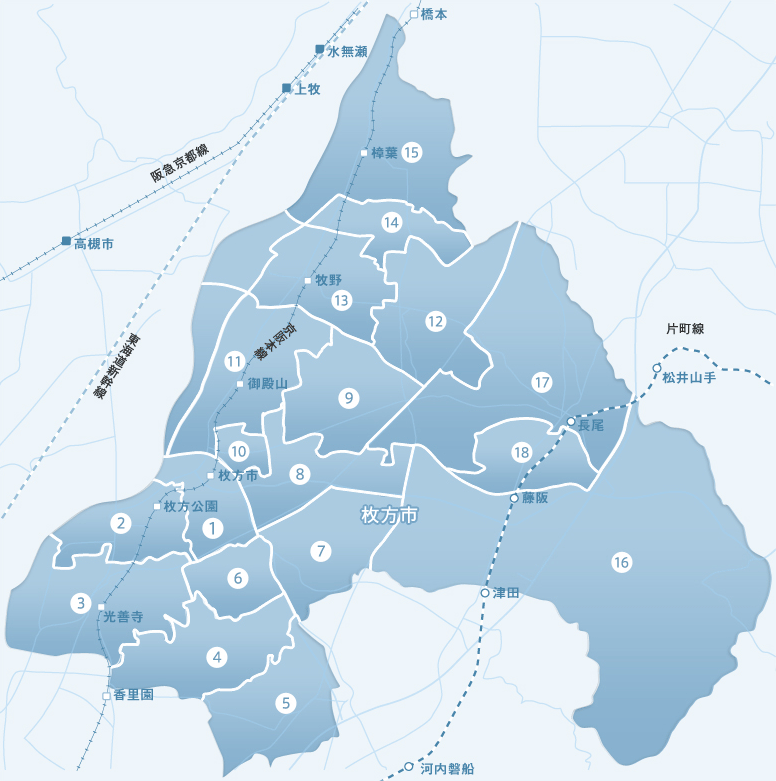 枚方市地図